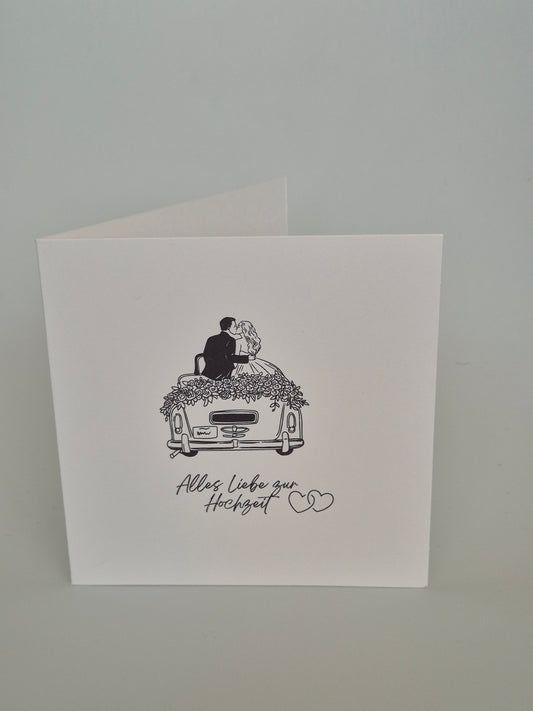 Schöne schlichte Hochzeitskarte