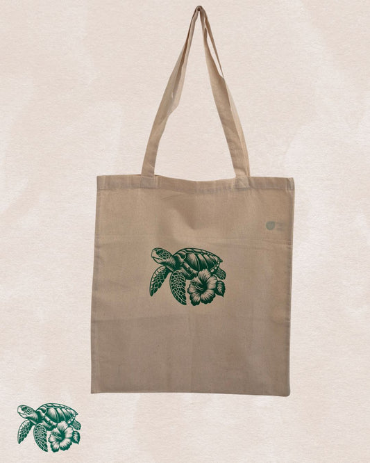 Green Turtle Baumwolltasche