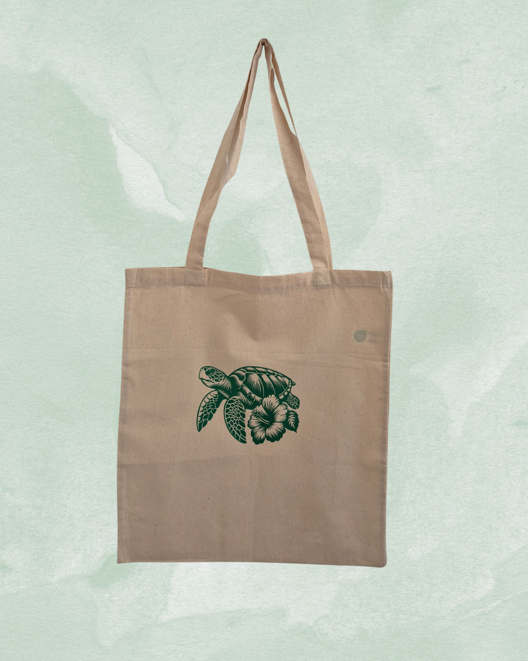 Green Turtle Baumwolltasche