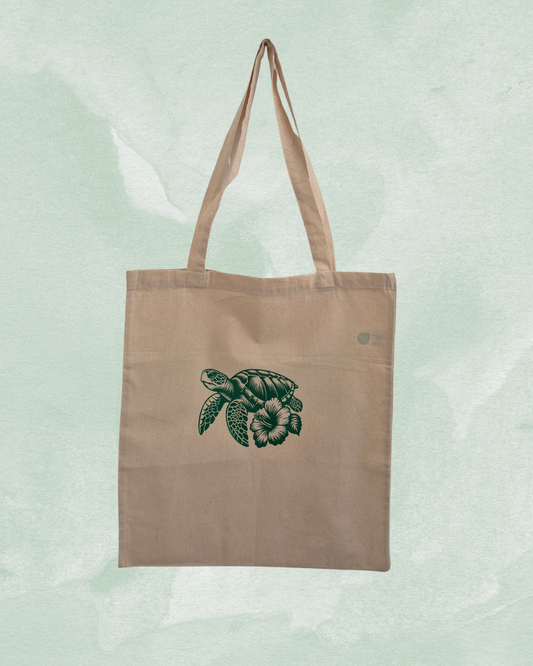 Green Turtle Baumwolltasche